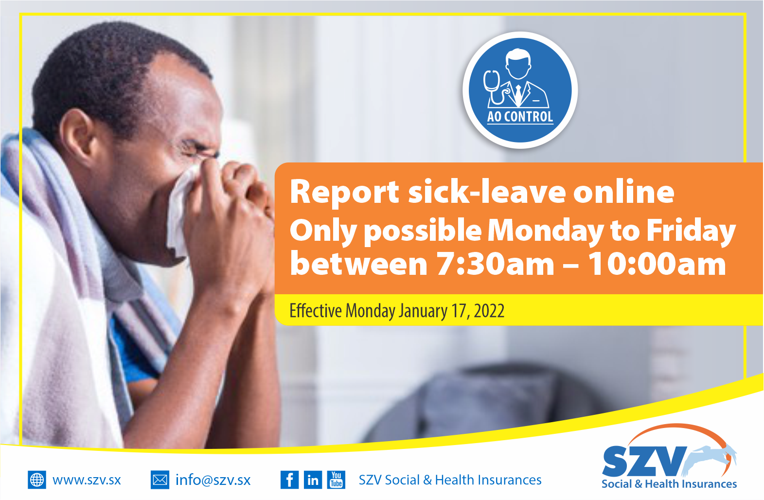 Adjusted times to report sick leave online